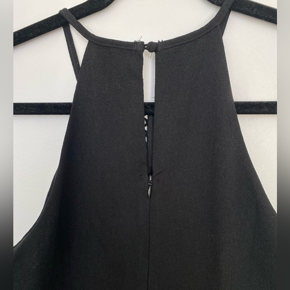 Women’s Black Romper with Floral Design - Picture 3 of 7